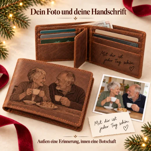 Klappgeldbörse mit Fotogravur
