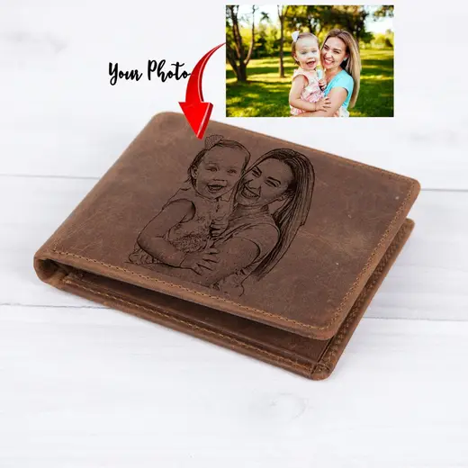 Bifold Leather Photo Wallet
